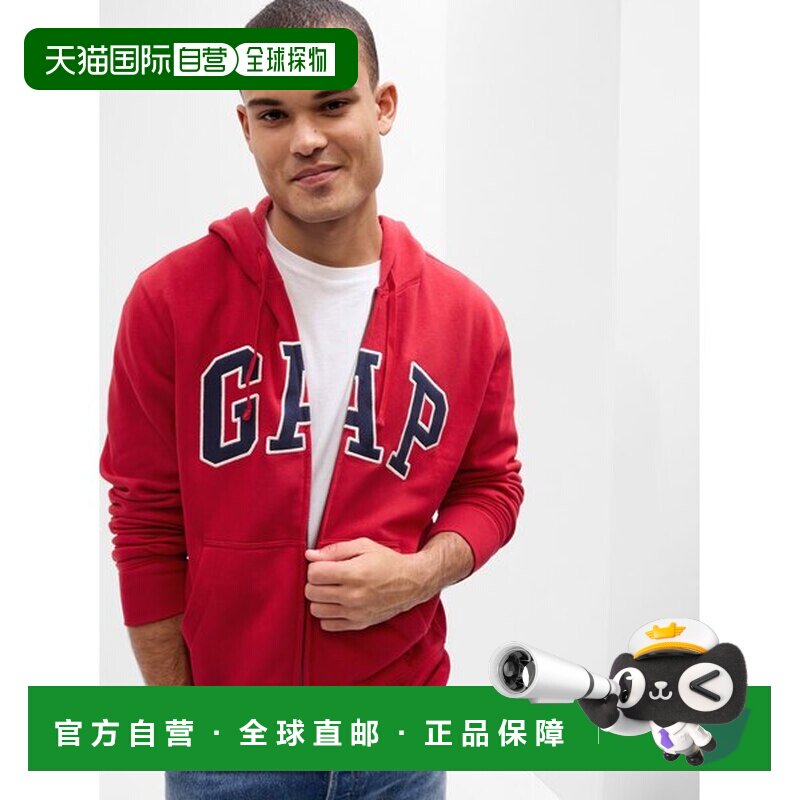 日本直邮放松GAP标志拉链连帽衫 [长袖卫衣外套夹克]524679864图片