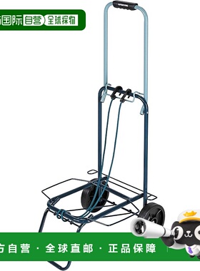 【日本直邮】鹿牌 折叠行李推车2轮 耐重30kg蓝色UL-1037户外