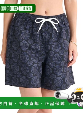 日本直邮ROXY 水陆两用女士印花沙滩短裤 25SPRBS251020BLK 黑色