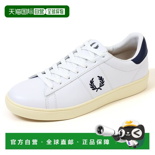 日本直邮FRED PERRY SPENCER LEATHER 皮革休闲鞋 B4334 V59 雪白