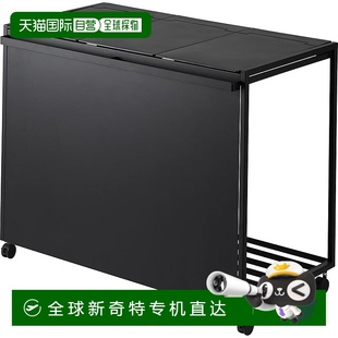 45L Yamazaki 带盖三分类垃圾桶 W76D 黑色 日本直邮 山崎实业