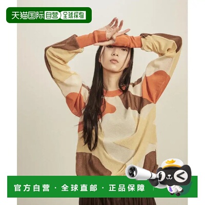 日本直邮CONVERSE TOKYO 女士星星抽象图案透视夏季针织衫 春秋多