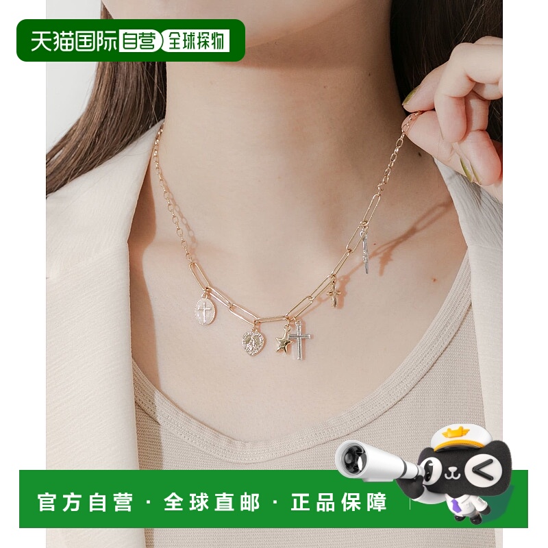 1h可退 日本直邮SMELLY 女士 多彩十字硬币流苏项链 SMA62PF005