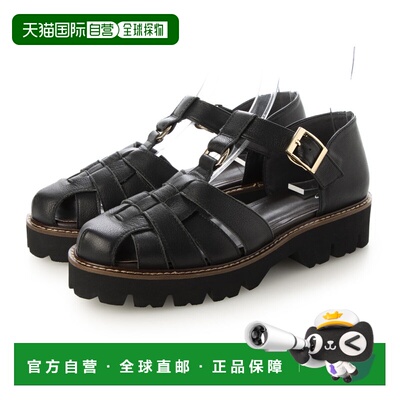 日本直邮ING 厚底廓尔喀凉鞋（黑色）罗马鞋