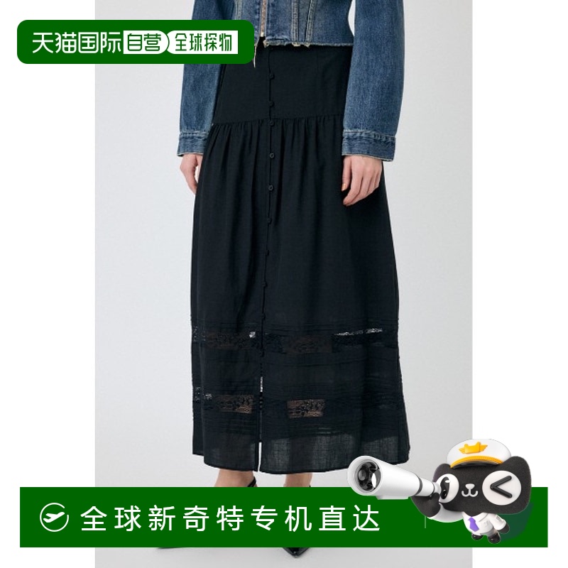 1h可退 日本直邮MOUSSY 女士柔美长款棉质裙 010IS9312821夏季