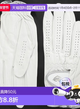 【日本直邮】KASCO DnaSheep女士真皮高尔夫手套GF-2012LW一对 白