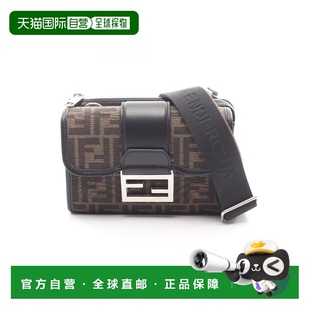 日本直邮中古Fendi芬迪男包S级99新Shoulder bag肩包帆布斜挎包棕
