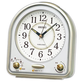 日本直邮【日本直邮】Seiko闹钟31曲 薄金色部分白珍珠139×126×