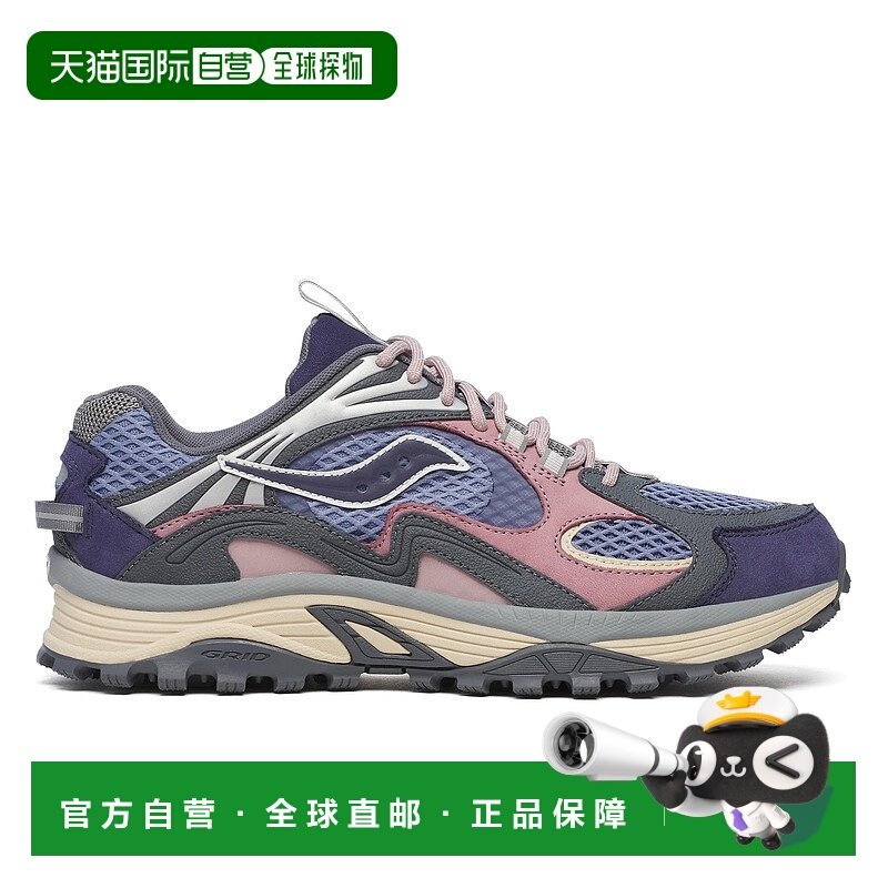 日本直邮Saucony Grid Aura X 时尚舒适休闲网布跑步鞋男女蓝色