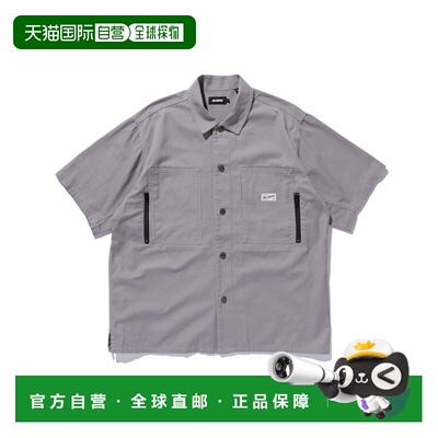 日本直邮XLARGE 男女同款 侧拉链短袖工装衬衫 101261014002