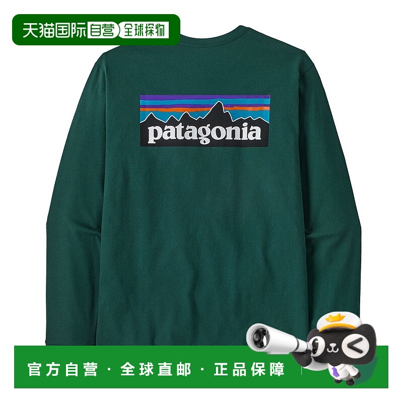 日潮跑腿Patagonia巴塔哥尼亚 男士长袖 P-6 徽标责任T恤 38518