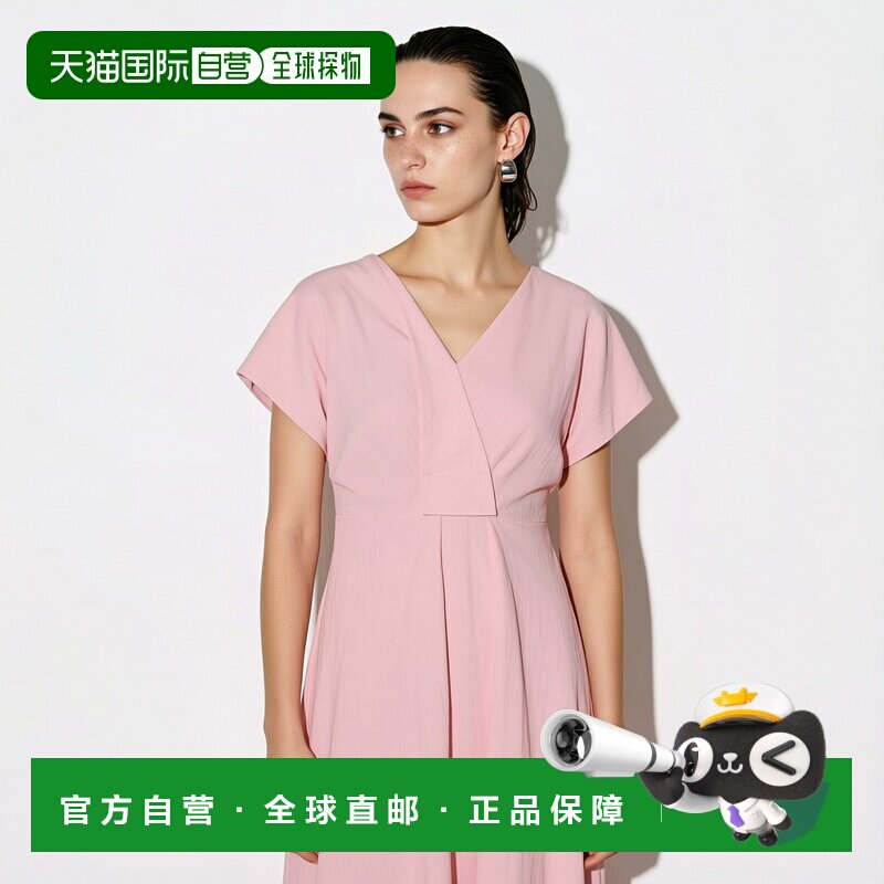 日本直邮Zara带褶泡泡纱中长款连衣裙 ZW COLLECTION