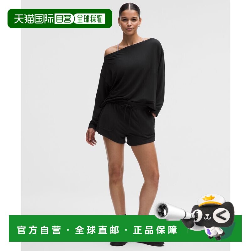 日本直邮lululemon 女款 BeCalm 中腰短裤 3英寸 更新面料 休闲短图片