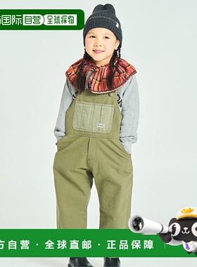 1h可退 日本直邮F.O.KIDS 儿童复古水洗背带裤 R419015牛仔