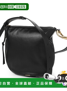 日本直邮JIL SANDER 女士黑色单肩包 ORGANIC MOON SMALL (j07zh0