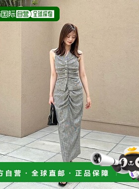 日本直邮SNIDEL 褶皱紧身裙裙子[包臀裙] SN1728EW045007