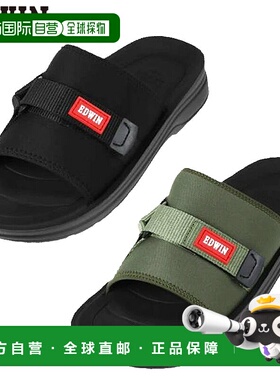 日本直邮EDWIN 凉鞋 男士凉鞋 运动凉鞋 休闲运动简约一脚蹬 黑色