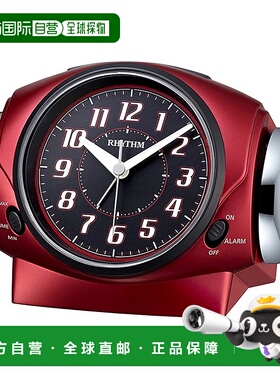 【日本直邮】Rhythm丽声 闹钟 红色12.1x18.5x10.6cm 8RA646SR01
