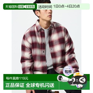 日潮跑腿UNIQLO优衣库 法兰绒格纹衬衫 481224上衣