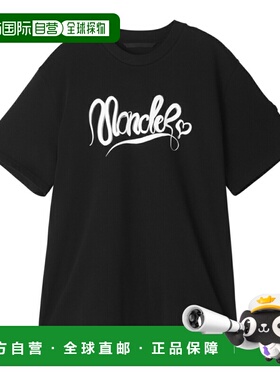 日本直邮Moncler 男士圆领T恤 黑色 8c00001 89aug 999
