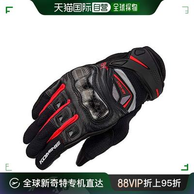 【日本直邮】Komine 手套 06-224 黑/红 2XL GK-224