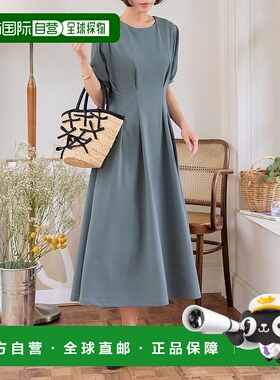 日本直邮KOBE LETTUCE 腰部打褶连衣裙（半袖） [KO5653EW030565]