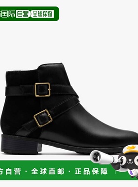 日本直邮Clarks其乐 Havisham Bay 时尚简约 短靴 3.5cm 女款 黑