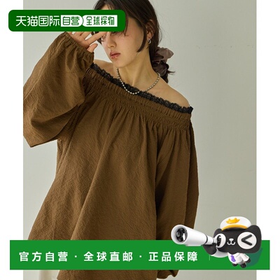 日本直邮Noka 女士 双穿立领蕾丝褶皱衬衫 DCN106【付后1h可退】