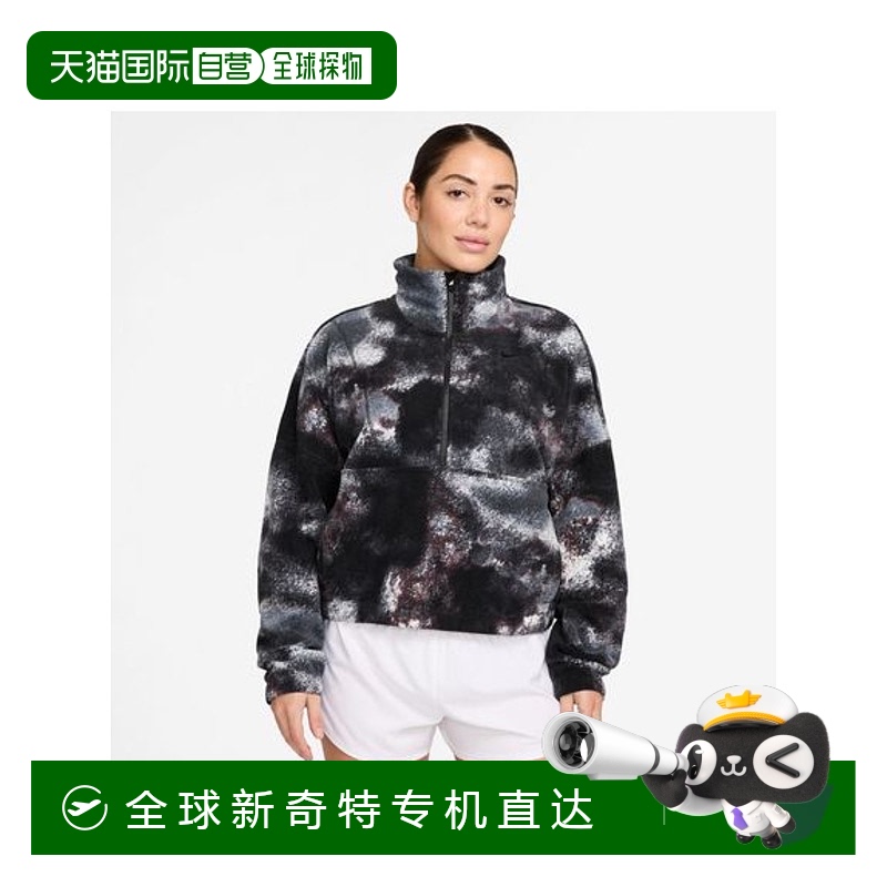 日本直邮NIKE耐克 女式半拉链套头立领衫卫衣印花街头时尚长袖