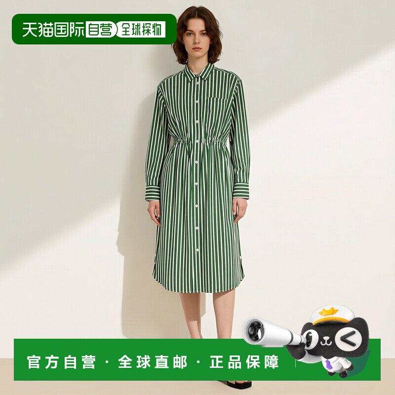 日本直邮LACOSTE 条纹衬衫连衣裙外套 [254576274]通勤图片