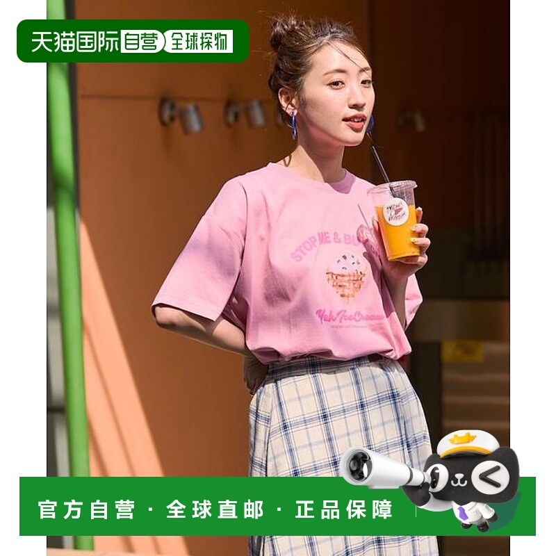 1h可退 日本直邮FREAK'S STORE YEH冰淇淋前标半袖T恤新款短袖