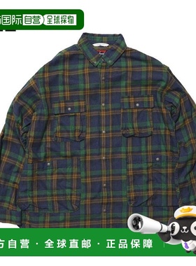 日本直邮Nanga 褪色格子露营衬衫橙蓝色 NW2331-1H236