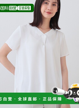 1h可退 日本直邮INDIVI 女士V领百搭职场上班衬衫 12782523202501