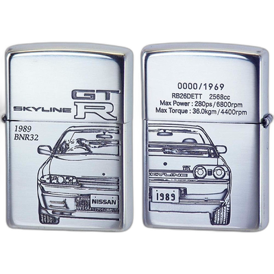 【日本直邮】ZIPPO之宝打火机日产SKYLINE纪念版双面连续T-RBNR32
