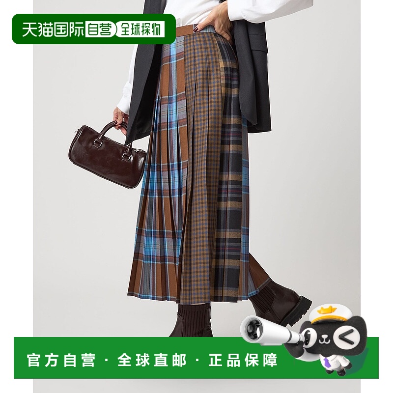 1h可退 日本直邮O'NEIL of DUBLIN 女装 别注款 全棉 格纹褶皱半