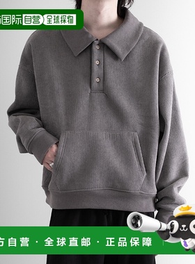 1h可退 日本直邮RUUBON 男女同款 加绒灯芯绒半拉链 Polo 衫 宽松