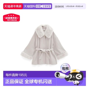 k9335f日系清楚系穿搭2025新款 气质毛领披肩大衣 GRL 日潮