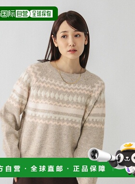 1h可退 日本直邮GLOBAL WORK 女装 费尔岛图案针织套头衫 606417