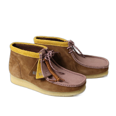 日本直邮 CLARKS Wallabee Boot 袋鼠圆形莫卡辛休闲鞋靴子天然经