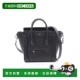 日本直邮中古Celine赛琳女包A级95新luggage笑脸包牛皮斜挎包黑色