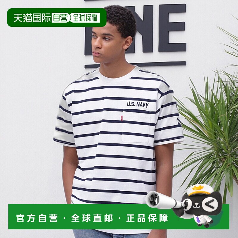 1h可退 日本直邮AVIREX 男士军舰口袋短袖T恤 7835934011