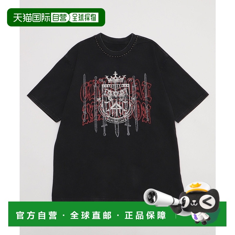 1h可退 日本直邮Figments 女装 圆领 钉珠标志T恤 FG25SS269