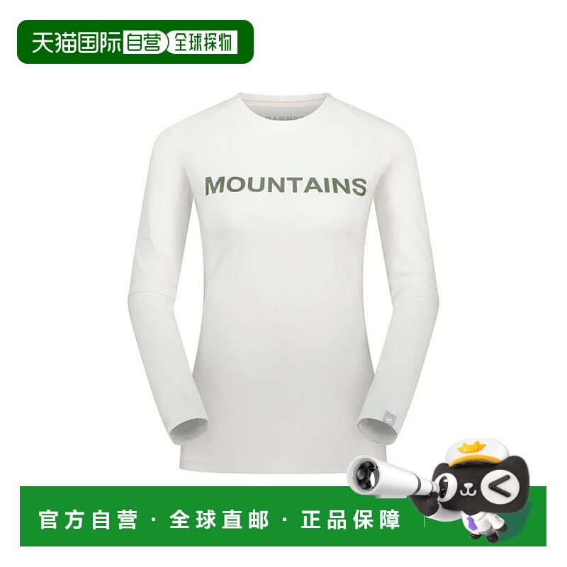 日本直邮MAMMUT-2025年春夏女性长袖T恤T恤Cudy徽标印花长袖T恤女