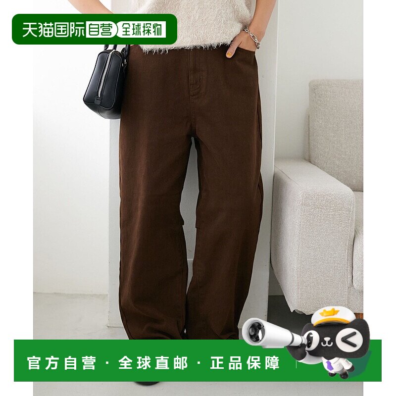 1h可退 日本直邮Discoat 男女同款 重磅斜纹宽松直筒裤 DPZ205210