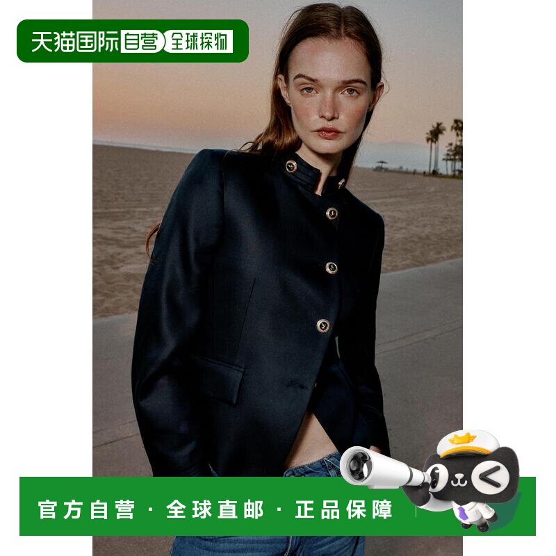 日本直邮Zara金色纽扣修身西装外套