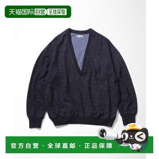 深V设计吸湿 美利奴羊毛混棉V领卫衣 1h可退 日本直邮CAHLUMN男装