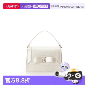 1h可退 日本直邮SAMANTHAVEGA 女装 珍珠色水钻蝴蝶结 单肩包 可2
