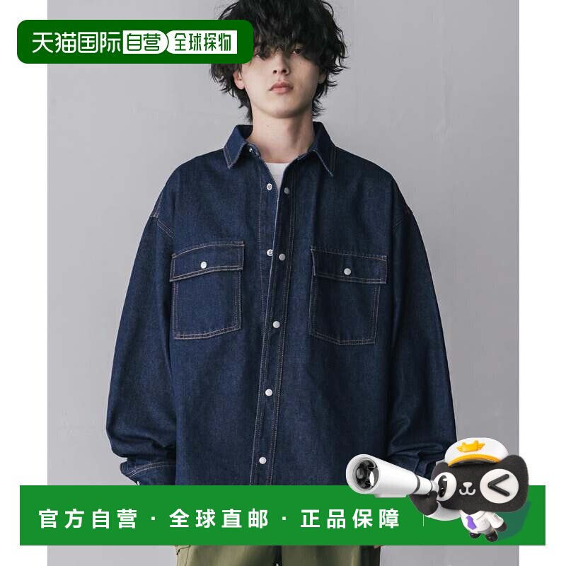 日本直邮Rocky Monroe 牛仔夹克衬衫 工作风 男女通用 长袖 轻便