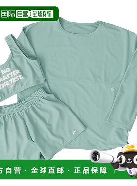 【日本直邮】锐步休闲泳衣套装 长袖防晒衣 文胸上衣和短裤 12473