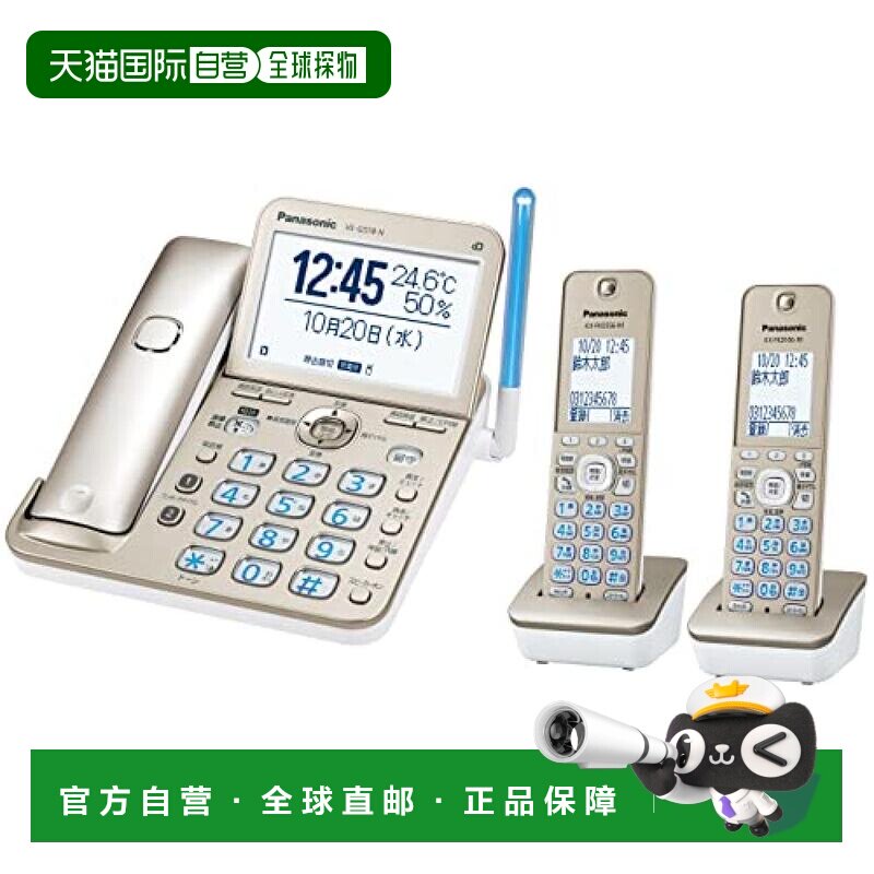 【日本直邮】Panasonic松下 无线电话/2子机 VE-GD78DW-N 香槟金图片
